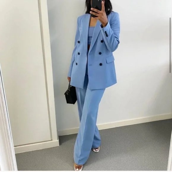 ZARA Double Breasted Oversized Blazer - Picture 3 of 10